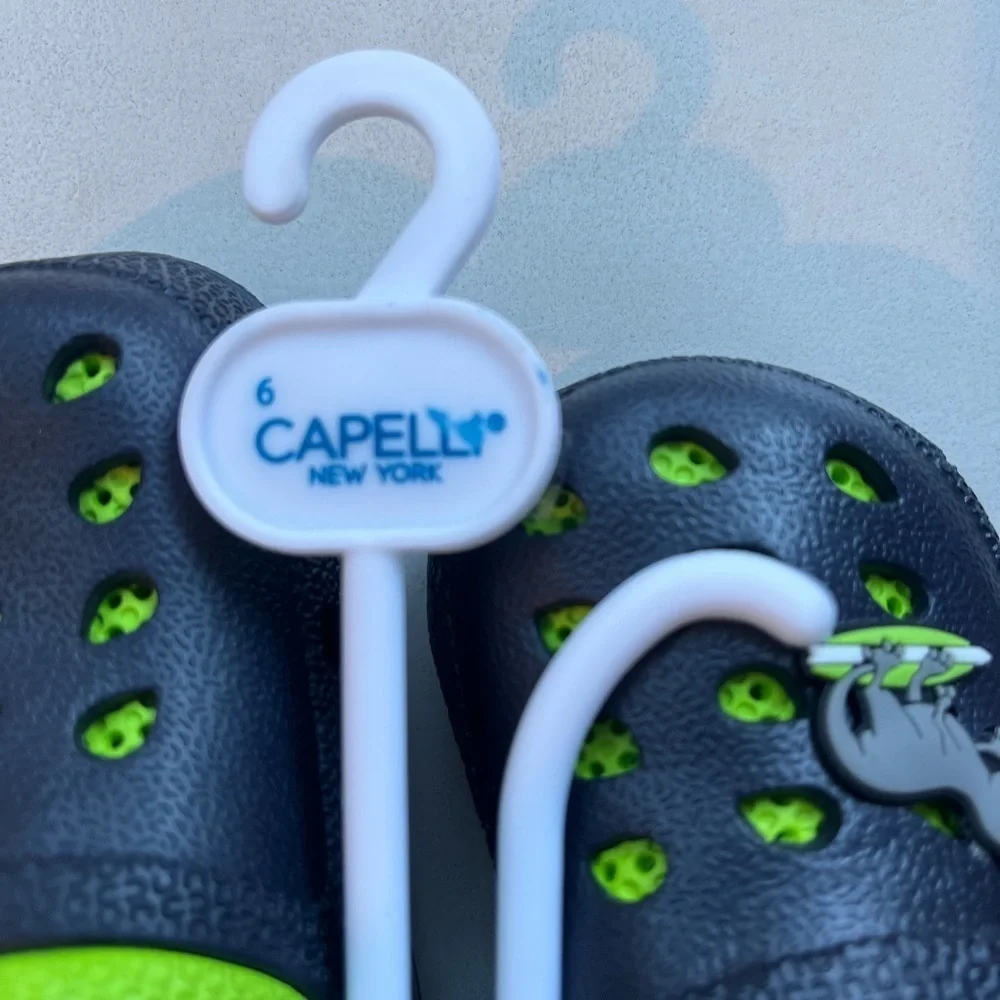 Capelli of New York Blue and Green Kids dinosaur Clogs Crocs